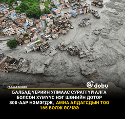 Балбад үерийн улмаас сураггүй алга болсон хүмүүс нэг шөнийн дотор 800-аар нэмэгджээ