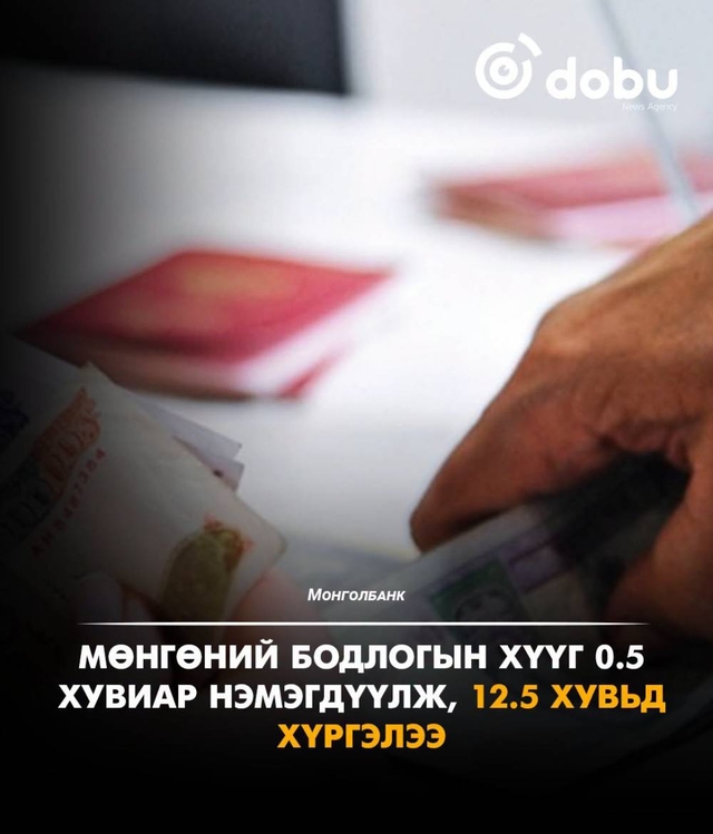 Монголбанк бодлогын хүүг 12.5 хувьд хүргэж нэмэгдүүллээ