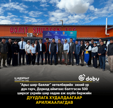 Дорнод аймгаас бэлтгэсэн 500 ширхэг үхрийн шир хөдөө аж ахуйн биржийн дуудлага худалдаагаар арилжаалагдав