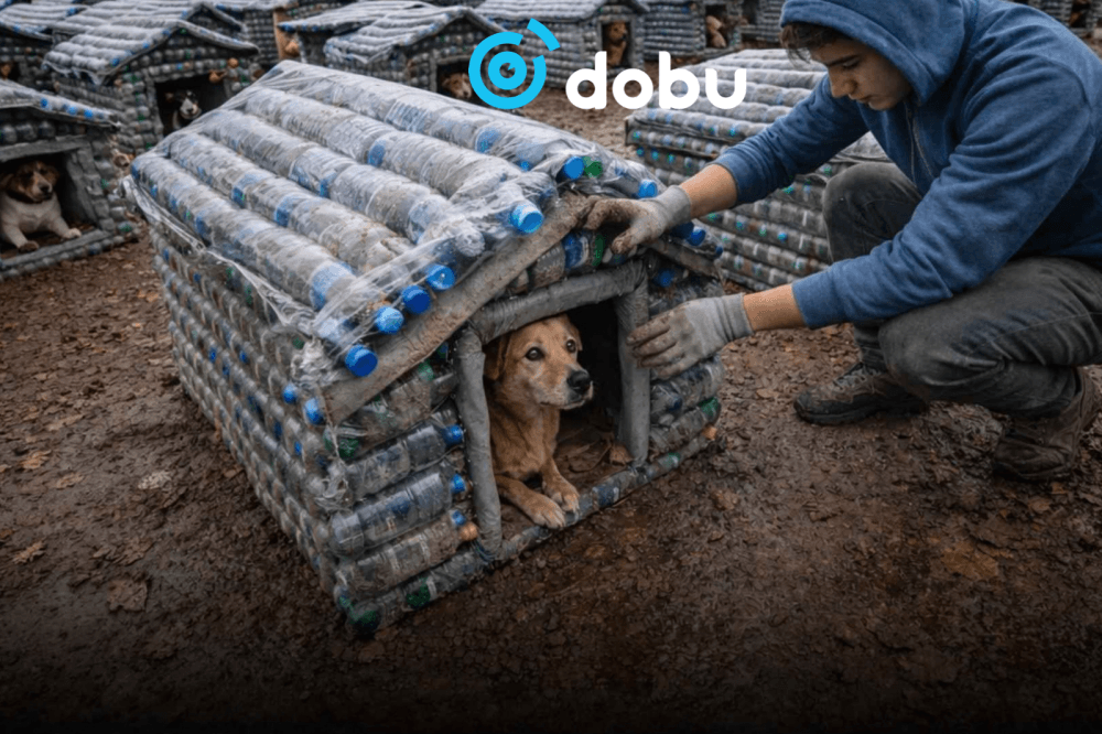 Испанийн өсвөр насны хүү хаягдал хуванцар саваар гудамжны нохдод дулаан үүр хийж өгчээ