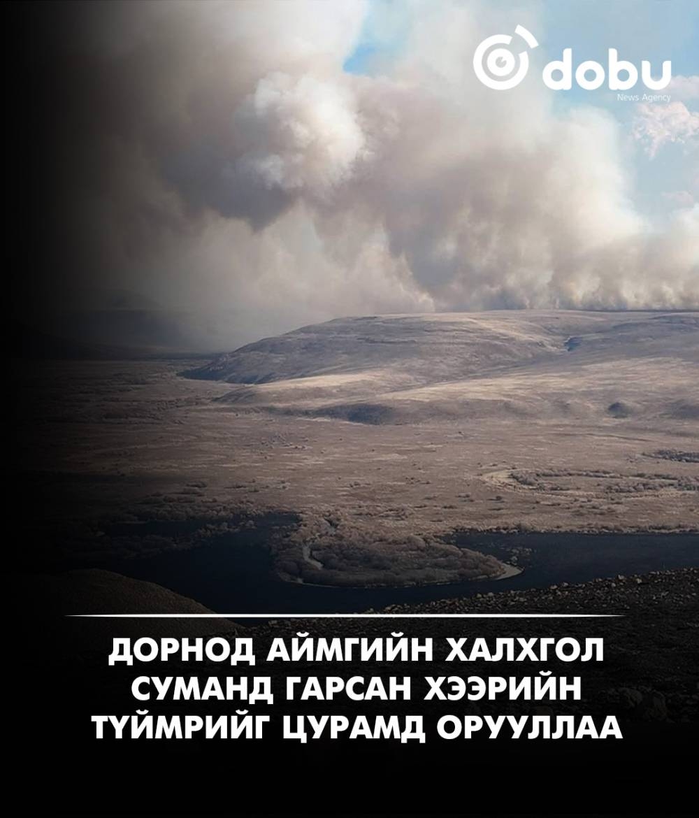 Дорнод аймгийн Халхгол суманд гарсан хээрийн түймрийг цурамд орууллаа