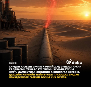Саудын Арабын нефть дамжуулах хоолойн ажиллагаа тасалдсанаар газрын тосны үнэ өсөв