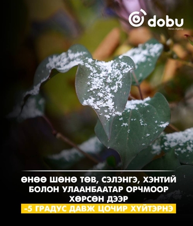 Өнөө шөнө зарим нутгаар хөрсөн дээр цочир хүйтэрнэ