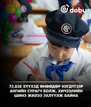 75,838 хүүхэд өнөөдөр нэгдүгээр ангийн сурагч болж, хичээлийн шинэ жилээ эхлүүлж байна